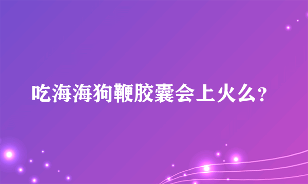 吃海海狗鞭胶囊会上火么？