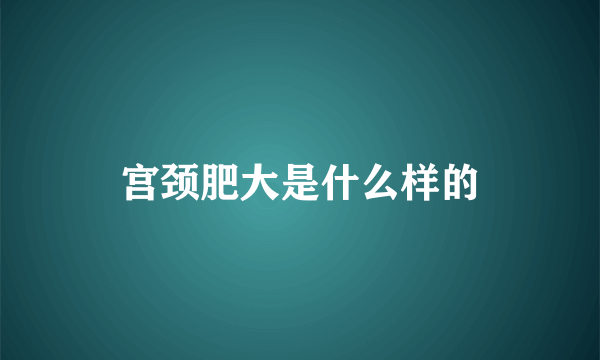 宫颈肥大是什么样的