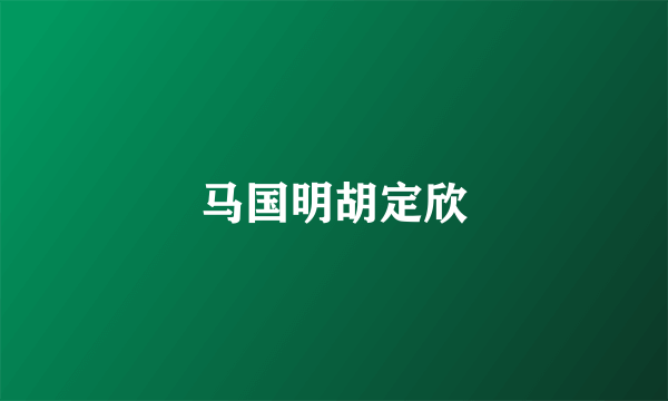 马国明胡定欣