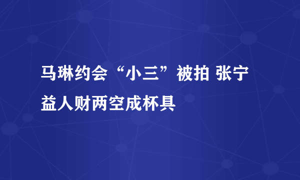 马琳约会“小三”被拍 张宁益人财两空成杯具