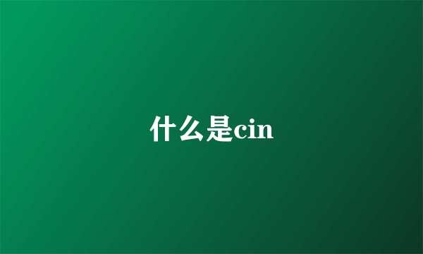 什么是cin