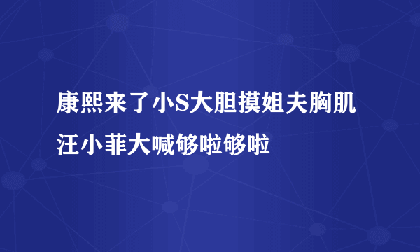 康熙来了小S大胆摸姐夫胸肌 汪小菲大喊够啦够啦