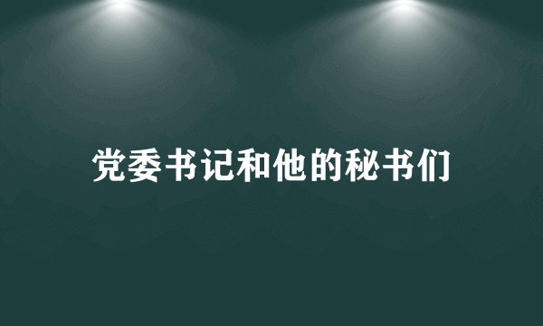 党委书记和他的秘书们