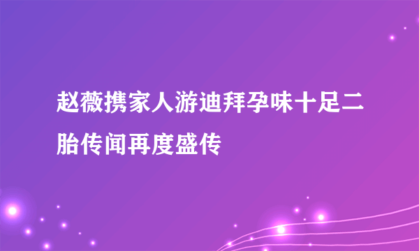 赵薇携家人游迪拜孕味十足二胎传闻再度盛传