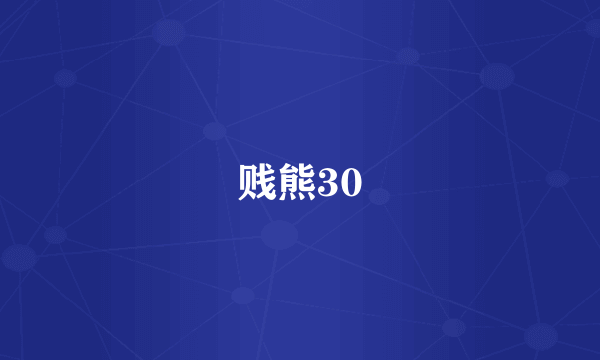 贱熊30