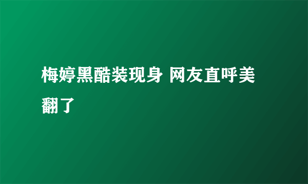 梅婷黑酷装现身 网友直呼美翻了