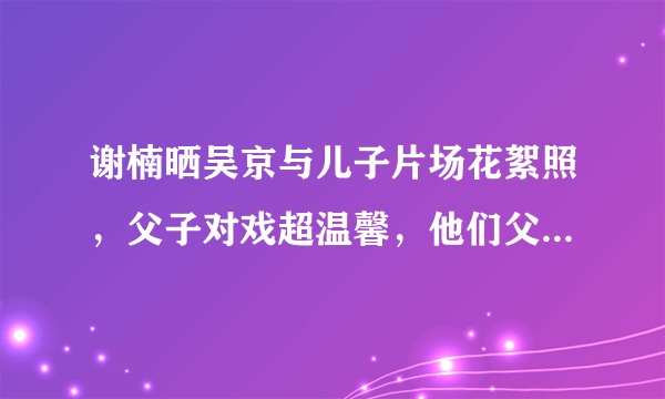 谢楠晒吴京与儿子片场花絮照，父子对戏超温馨，他们父子之间的感情如何？