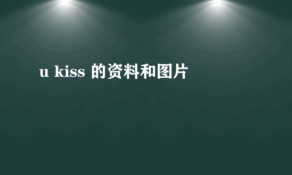 u kiss 的资料和图片