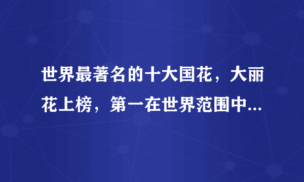 世界最著名的十大国花，大丽花上榜，第一在世界范围中最受欢迎