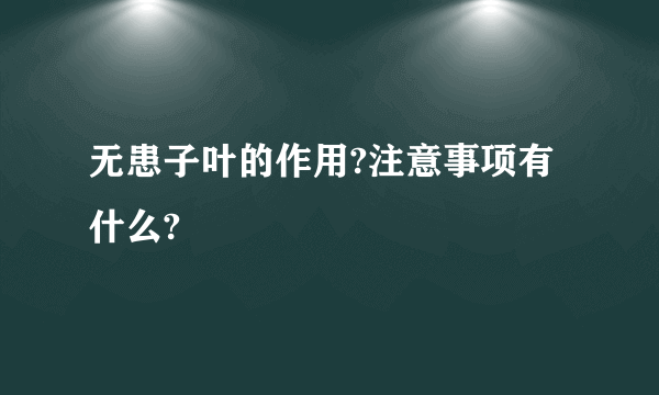 无患子叶的作用?注意事项有什么?