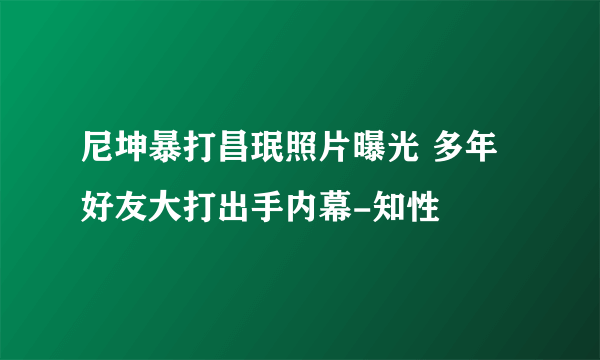 尼坤暴打昌珉照片曝光 多年好友大打出手内幕-知性