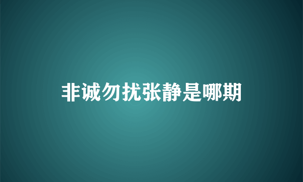 非诚勿扰张静是哪期