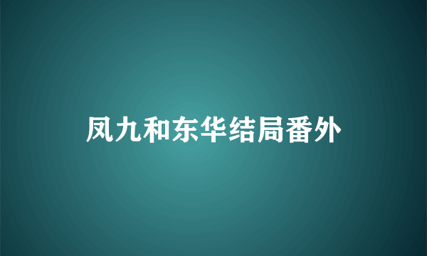 凤九和东华结局番外