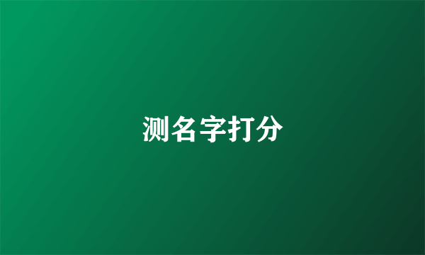 测名字打分