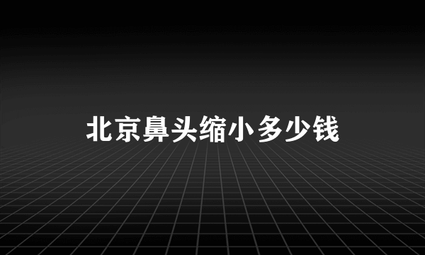 北京鼻头缩小多少钱