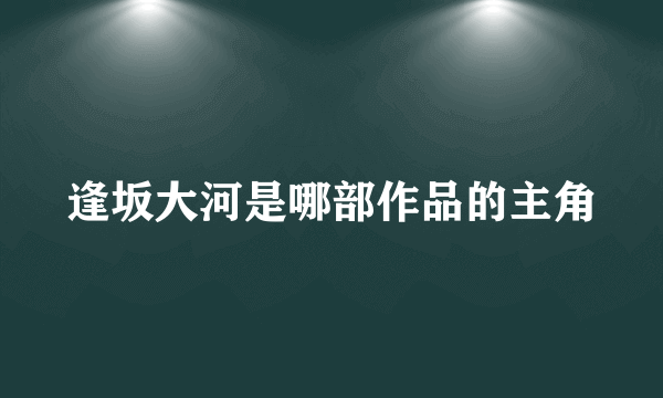 逢坂大河是哪部作品的主角