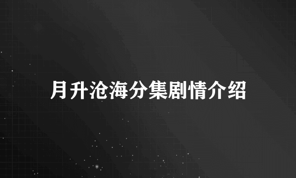 月升沧海分集剧情介绍