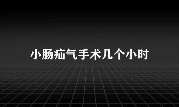 小肠疝气手术几个小时