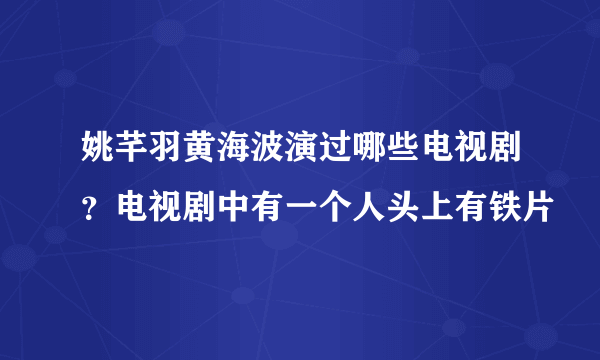 姚芊羽黄海波演过哪些电视剧？电视剧中有一个人头上有铁片