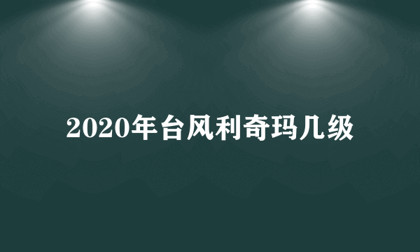 2020年台风利奇玛几级