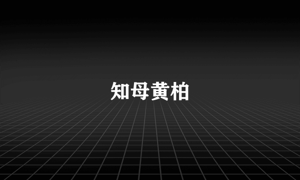 知母黄柏