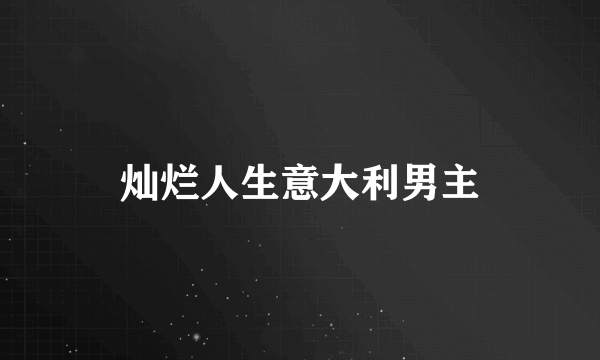 灿烂人生意大利男主