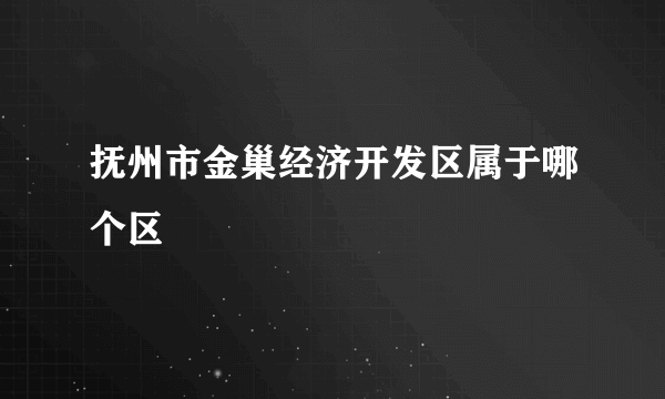 抚州市金巢经济开发区属于哪个区