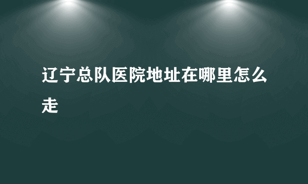 辽宁总队医院地址在哪里怎么走