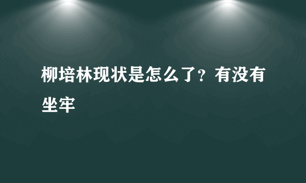 柳培林现状是怎么了？有没有坐牢