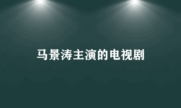 马景涛主演的电视剧