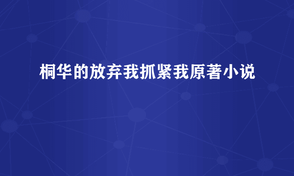 桐华的放弃我抓紧我原著小说