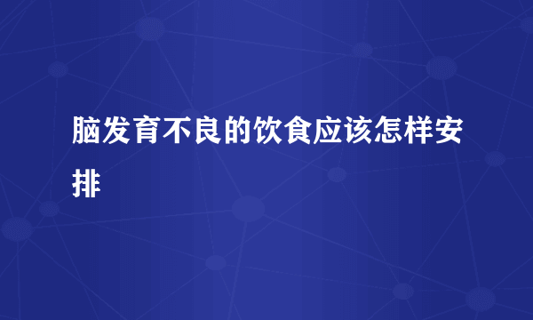 脑发育不良的饮食应该怎样安排