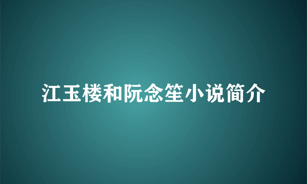 江玉楼和阮念笙小说简介