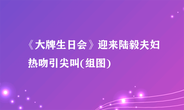 《大牌生日会》迎来陆毅夫妇 热吻引尖叫(组图)