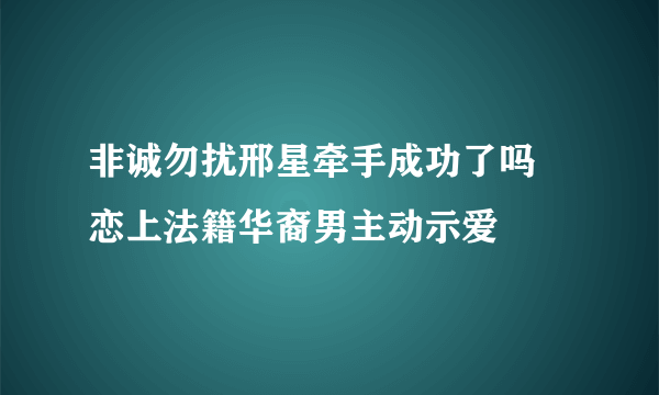 非诚勿扰邢星牵手成功了吗 恋上法籍华裔男主动示爱