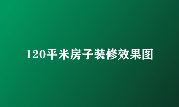 120平米房子装修效果图