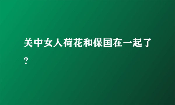 关中女人荷花和保国在一起了？