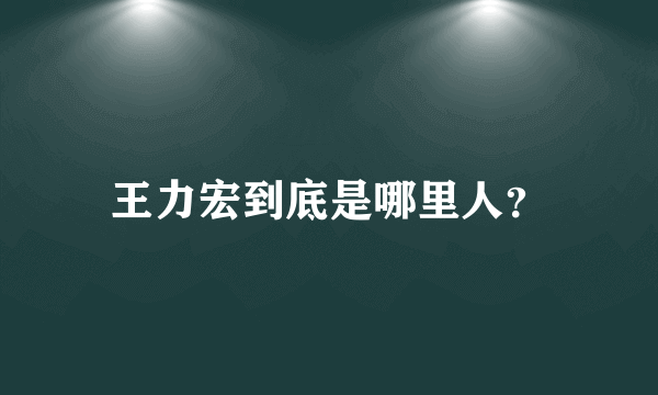 王力宏到底是哪里人？