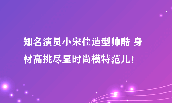 知名演员小宋佳造型帅酷 身材高挑尽显时尚模特范儿！