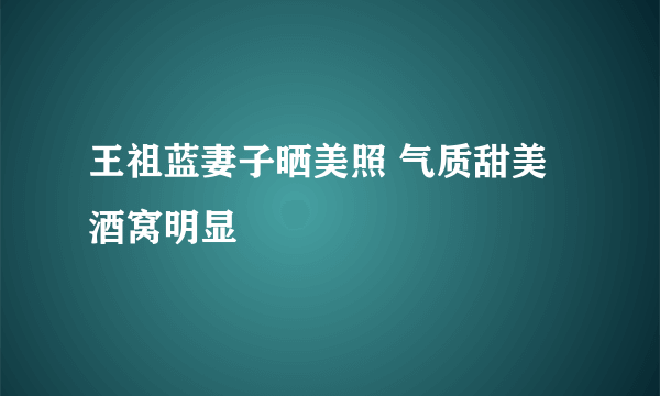 王祖蓝妻子晒美照 气质甜美酒窝明显