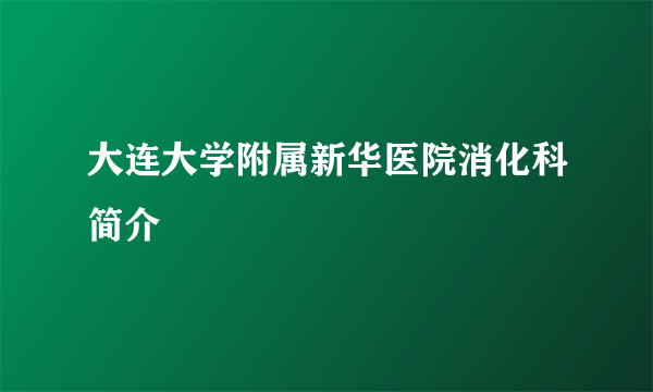 大连大学附属新华医院消化科简介