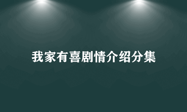 我家有喜剧情介绍分集