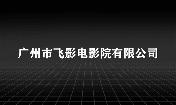 广州市飞影电影院有限公司