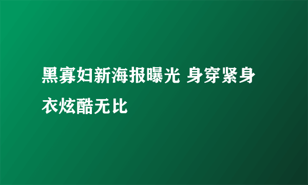 黑寡妇新海报曝光 身穿紧身衣炫酷无比