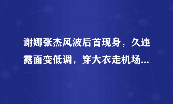 谢娜张杰风波后首现身，久违露面变低调，穿大衣走机场不再露脸，你怎么看？