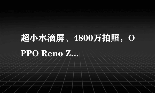 超小水滴屏、4800万拍照，OPPO Reno Z能赢得Z世代欢心吗？