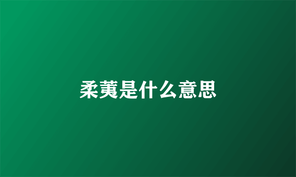 柔荑是什么意思