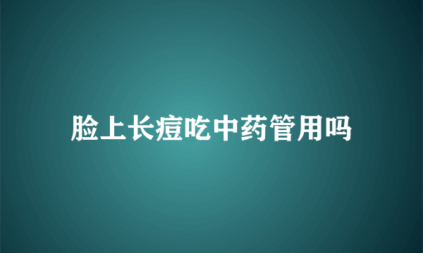 脸上长痘吃中药管用吗