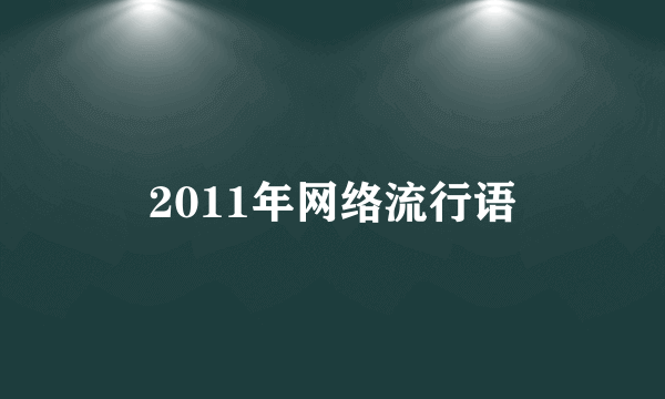 2011年网络流行语