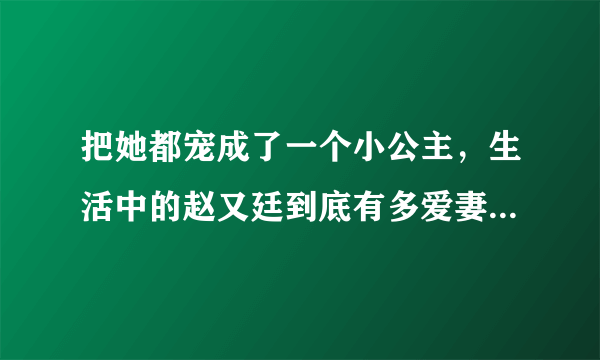 把她都宠成了一个小公主，生活中的赵又廷到底有多爱妻子高圆圆？